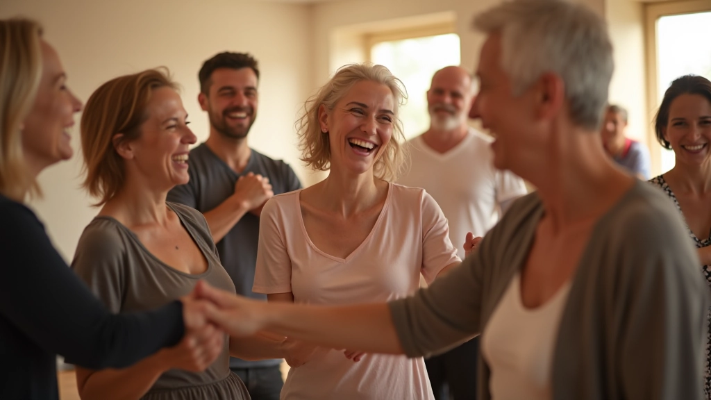 Dance class participants enjoying a session